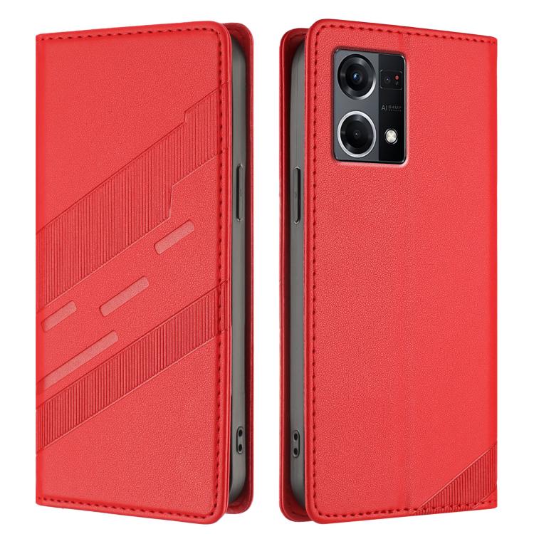 For OPPO Reno8 4G Embossed Multi-functional Wallet Retro Leather Phone Case