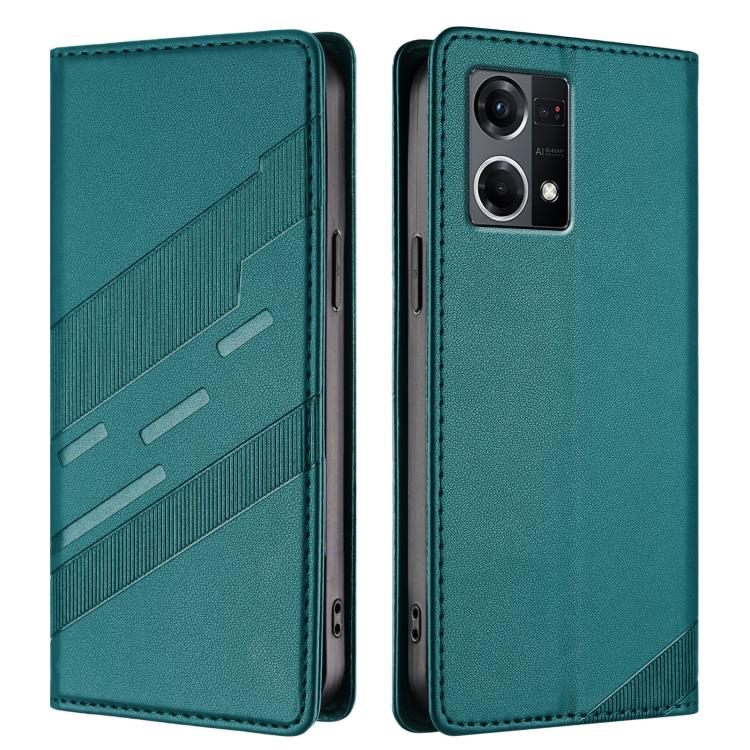 For OPPO Reno8 4G Embossed Multi-functional Wallet Retro Leather Phone Case