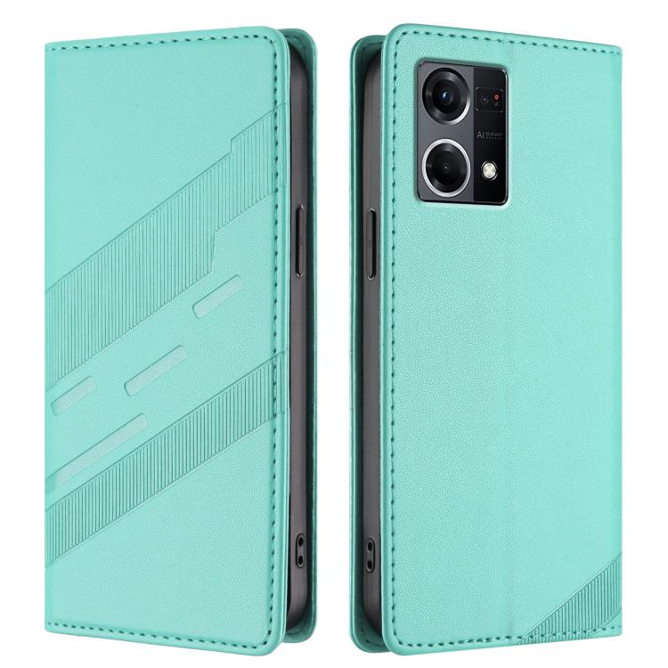 For OPPO Reno8 4G Embossed Multi-functional Wallet Retro Leather Phone Case