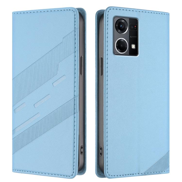 For OPPO Reno8 4G Embossed Multi-functional Wallet Retro Leather Phone Case