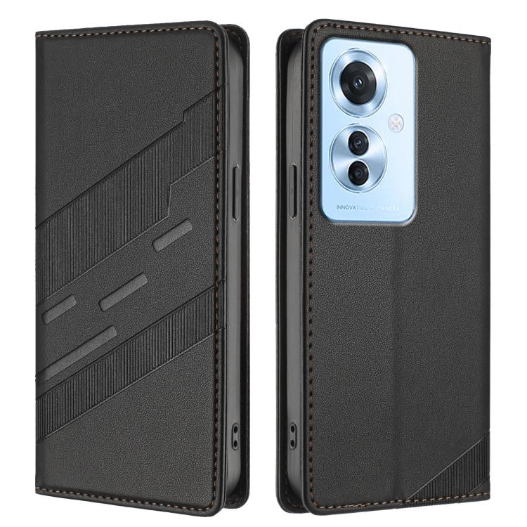 For OPPO Reno11 F Embossed Multi-functional Wallet Retro Leather Phone Case