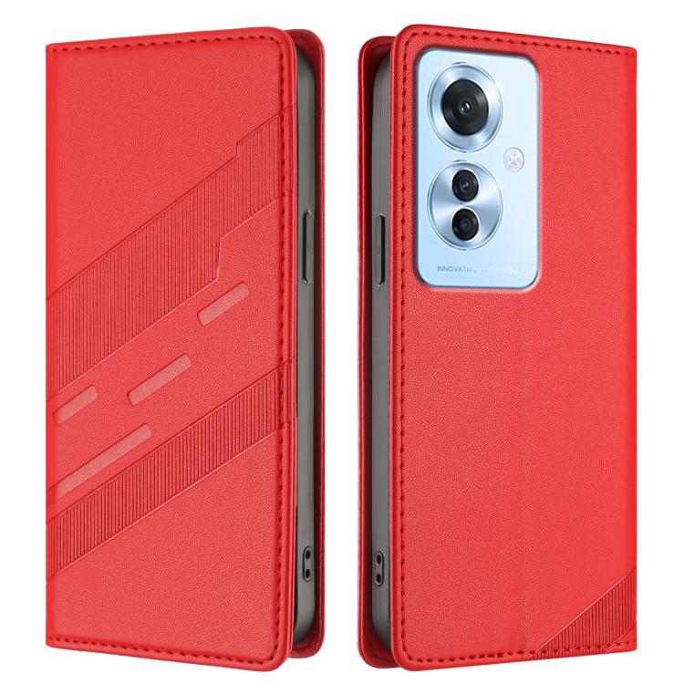 For OPPO Reno11 F Embossed Multi-functional Wallet Retro Leather Phone Case