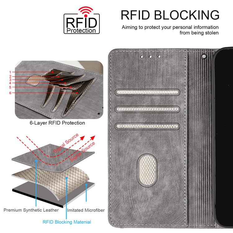For iPhone 17 Pro Color Stitching Skin Feel Leather RFID Blocking Phone Case