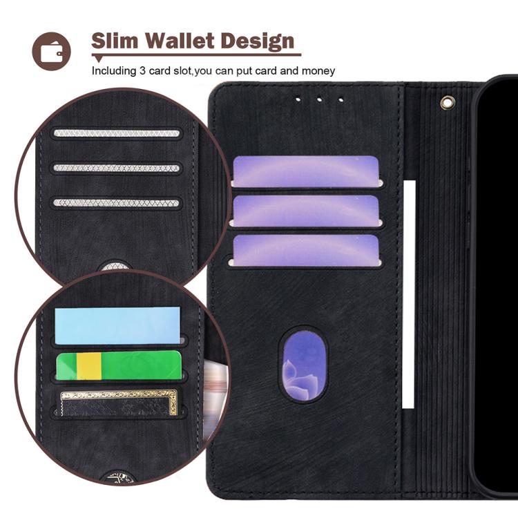 For iPhone 17 Color Stitching Skin Feel Leather RFID Blocking Phone Case