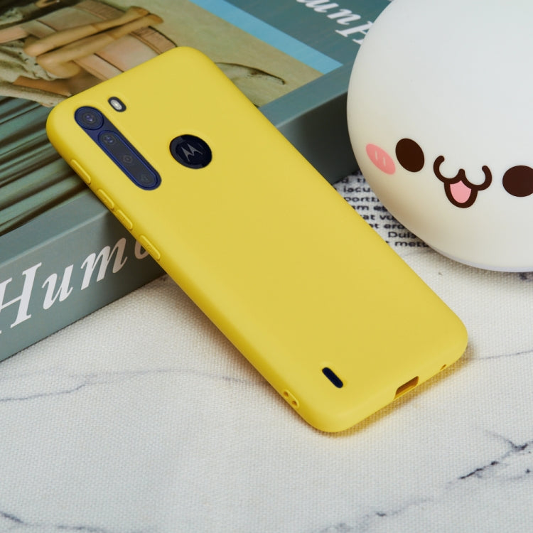 For Motorola Moto One Fusion Solid Color Liquid Silicone Dropproof Full Coverage Protective Case