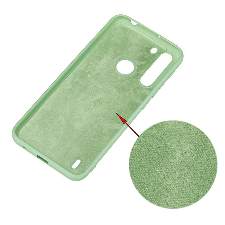 For Motorola Moto One Fusion Solid Color Liquid Silicone Dropproof Full Coverage Protective Case