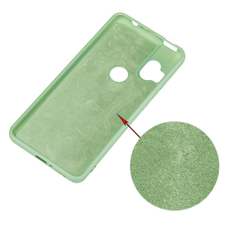 For Motorola Moto One Hyper Solid Color Liquid Silicone Dropproof Full Coverage Protective Case