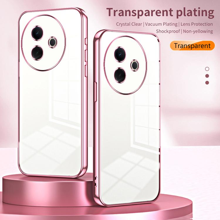For vivo Y39 5G Transparent Plating Fine Hole Phone Case