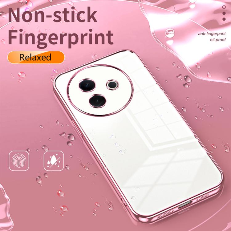 For vivo Y39 5G Transparent Plating Fine Hole Phone Case