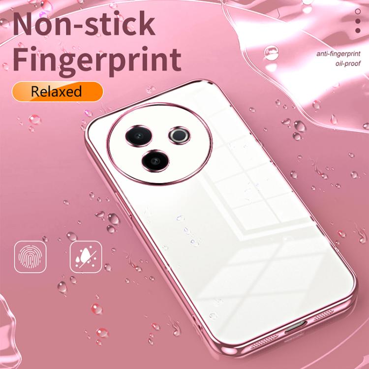 For vivo Y300i Transparent Plating Fine Hole Phone Case