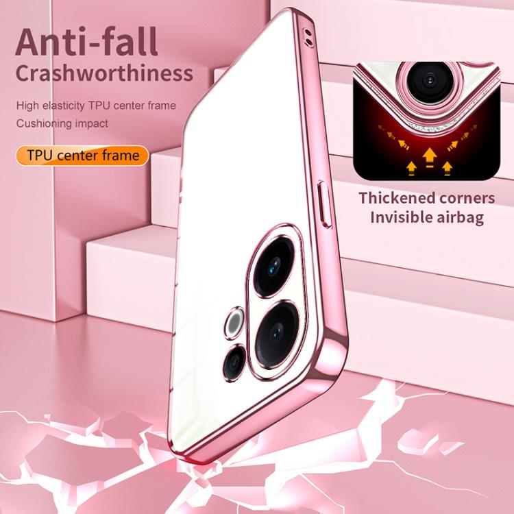 For vivo S30 Transparent Plating Fine Hole Phone Case
