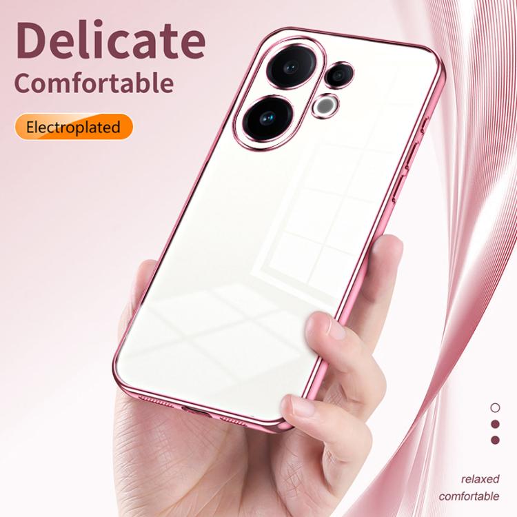 For vivo S30 Transparent Plating Fine Hole Phone Case