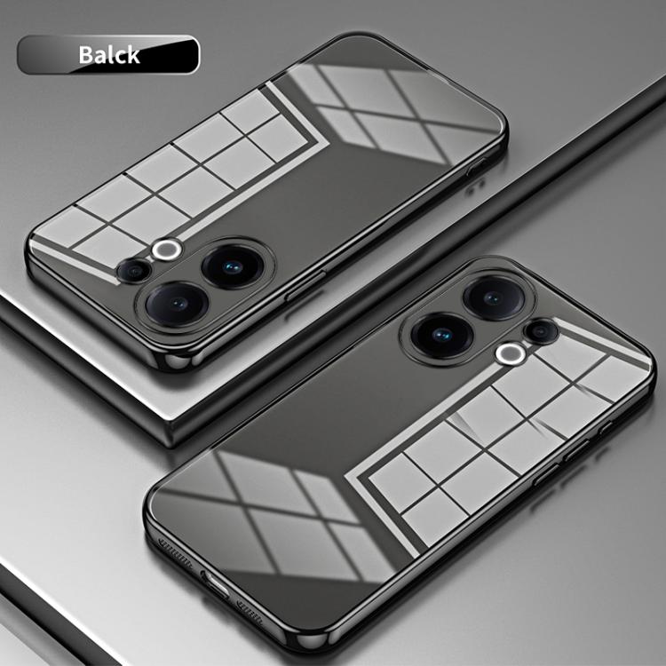 For vivo S30 Transparent Plating Fine Hole Phone Case