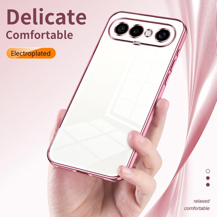 For vivo S50 Pro mini Transparent Plating Fine Hole Phone Case