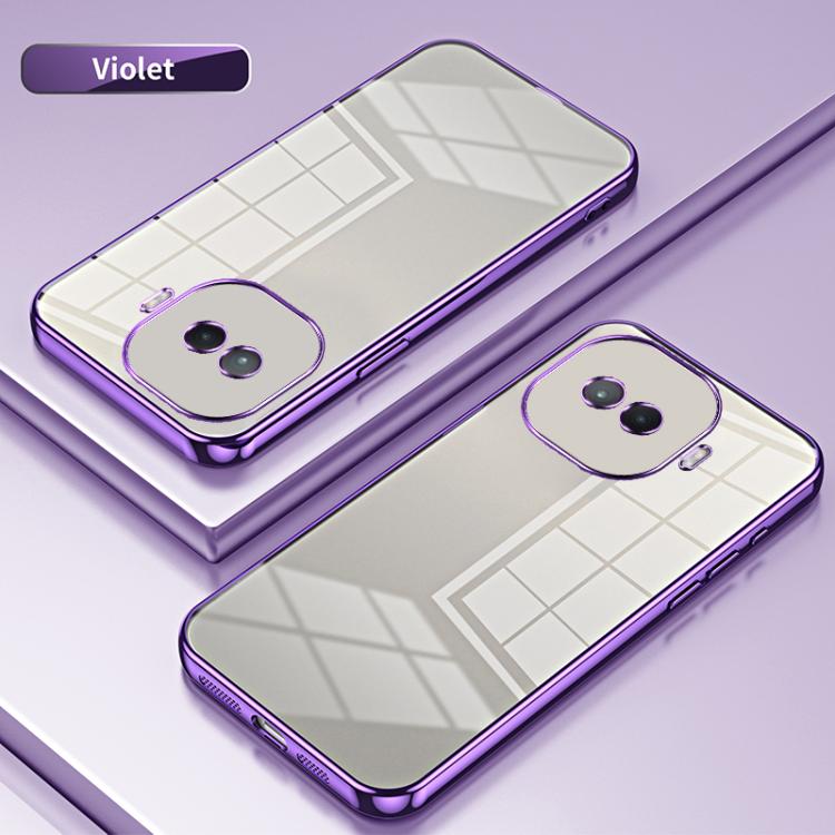 For vivo iQOO Z11 Turbo Transparent Plating Fine Hole Phone Case
