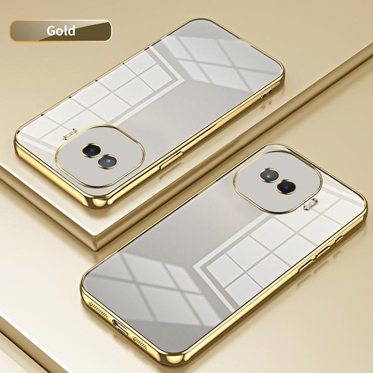 For vivo iQOO Z11 Turbo Transparent Plating Fine Hole Phone Case