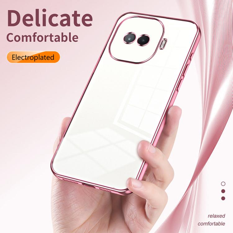 For vivo iQOO Z11 Turbo Transparent Plating Fine Hole Phone Case