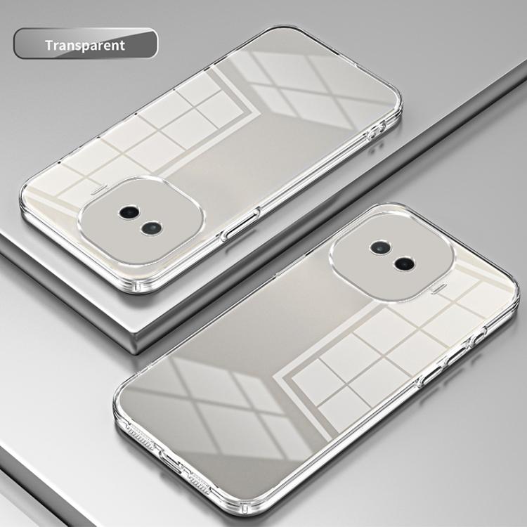 For vivo iQOO Z11 Turbo Transparent Plating Fine Hole Phone Case
