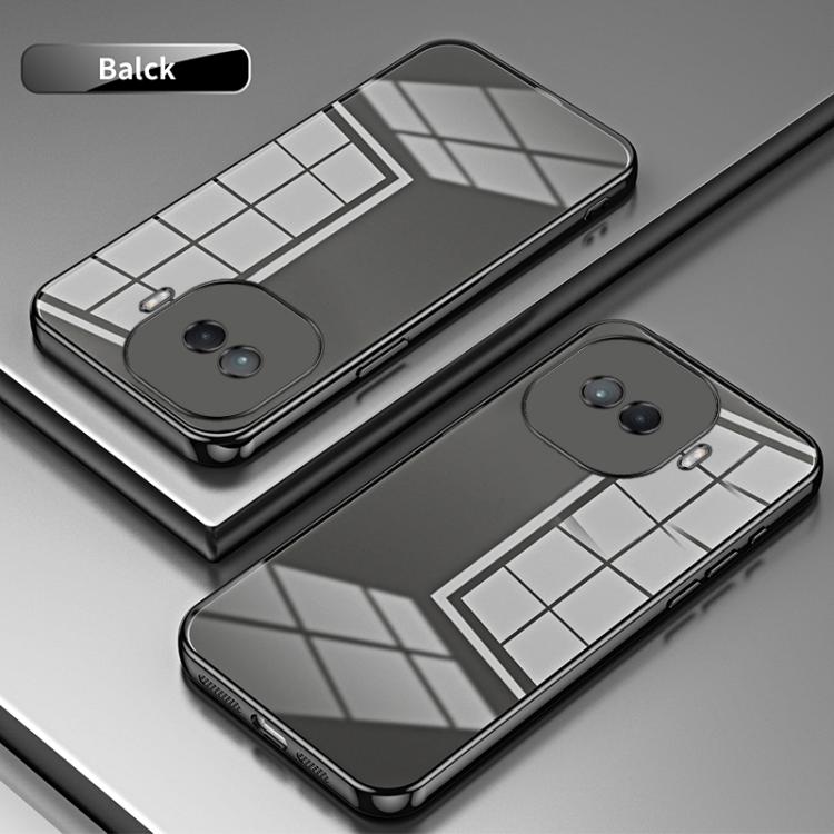 For vivo iQOO Z11 Turbo Transparent Plating Fine Hole Phone Case