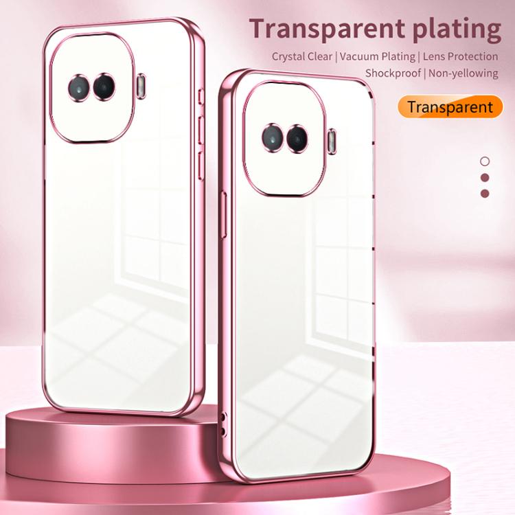 For vivo iQOO Z11 Turbo Transparent Plating Fine Hole Phone Case
