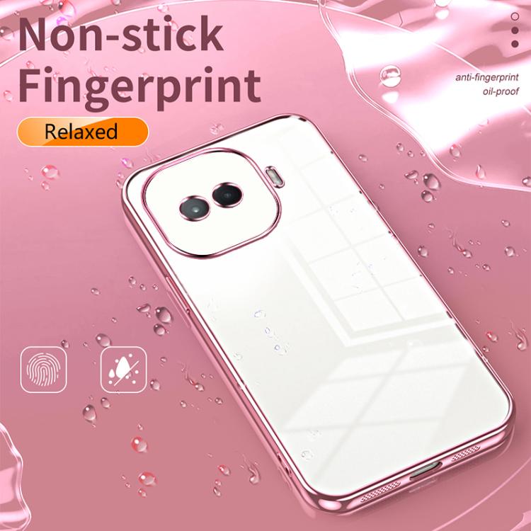 For vivo iQOO Z11 Turbo Transparent Plating Fine Hole Phone Case
