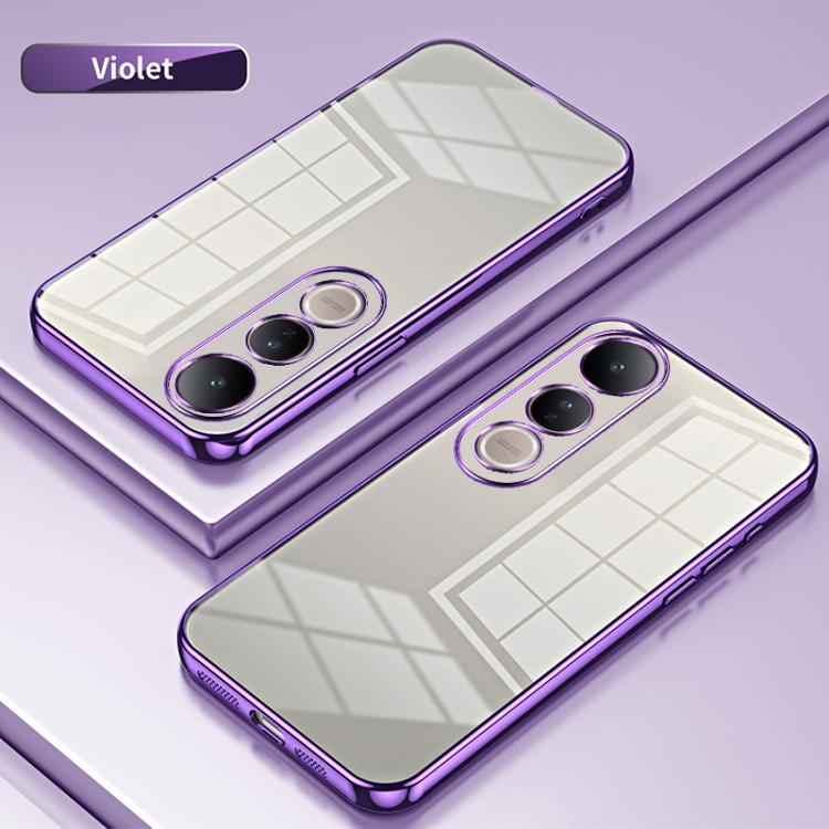 For vivo V50 Lite 5G / 4G Transparent Plating Fine Hole Phone Case