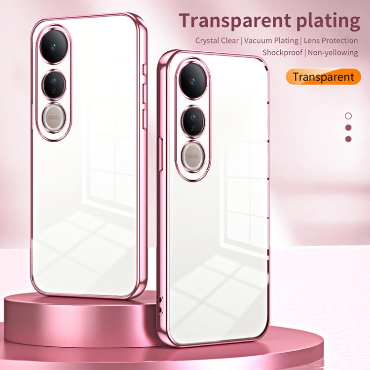 For vivo V50 Lite 5G / 4G Transparent Plating Fine Hole Phone Case