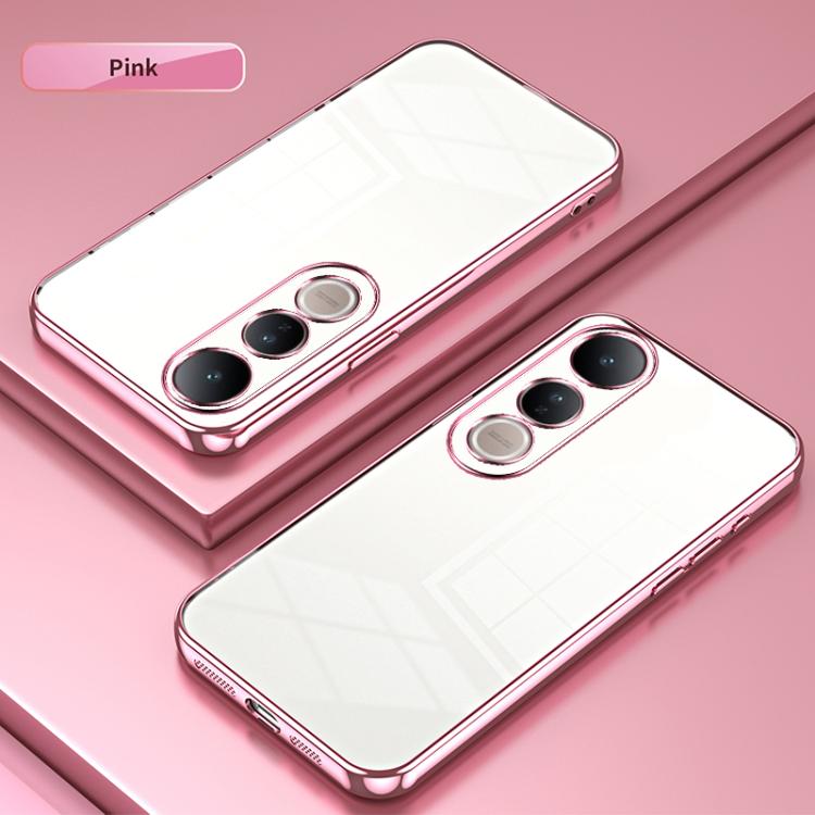For vivo V50 Lite 5G / 4G Transparent Plating Fine Hole Phone Case