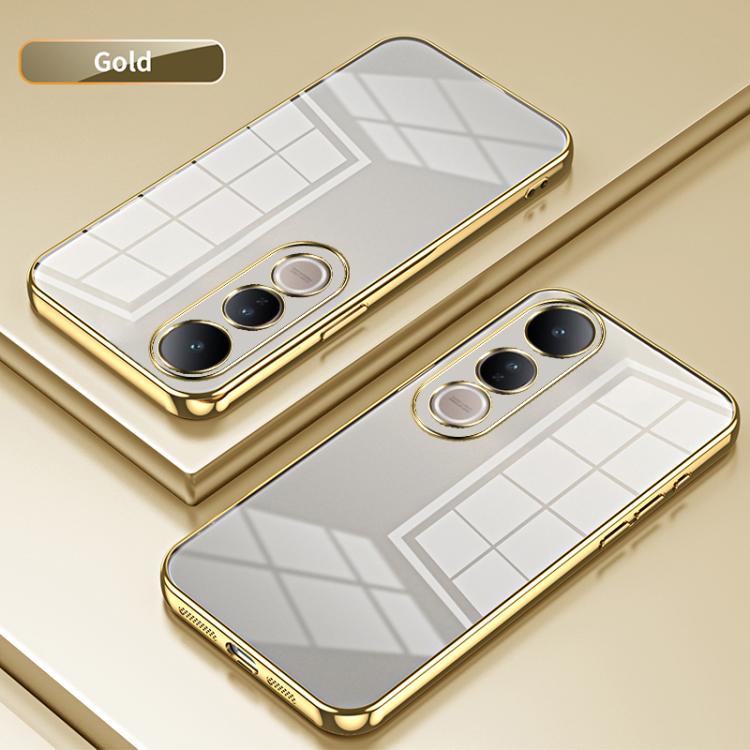 For vivo V50 Lite 5G / 4G Transparent Plating Fine Hole Phone Case