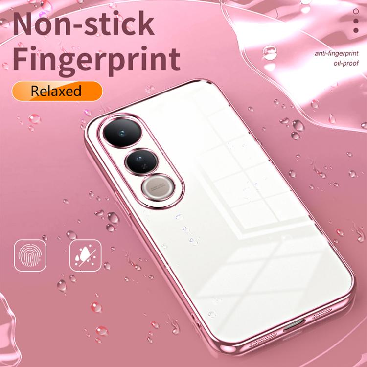 For vivo V50 Lite 5G / 4G Transparent Plating Fine Hole Phone Case
