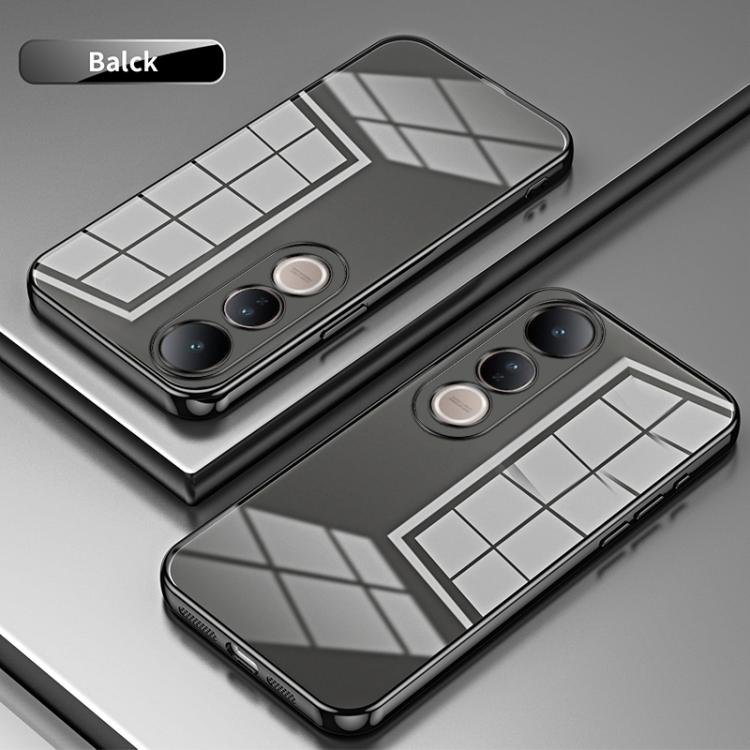 For vivo V50 Lite 5G / 4G Transparent Plating Fine Hole Phone Case