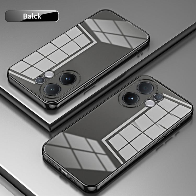 For vivo V60 5G Transparent Plating Fine Hole Phone Case
