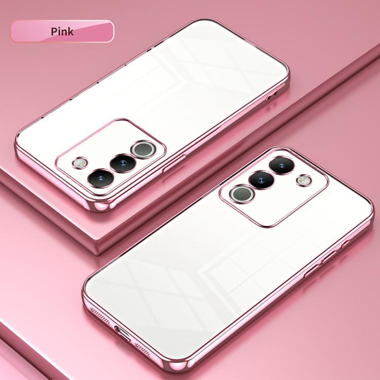 For vivo Y400 5G Transparent Plating Fine Hole Phone Case