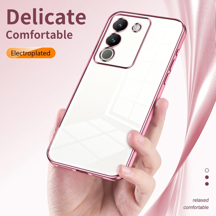 For vivo Y400 5G Transparent Plating Fine Hole Phone Case
