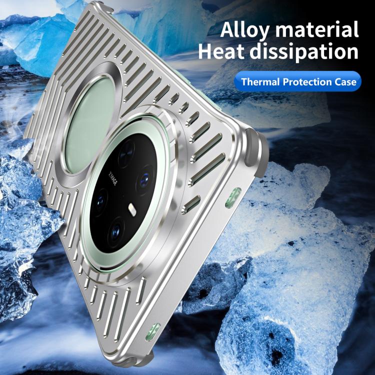 For Huawei Mate 70 Pro Cooling MagSafe Magnetic Metal Phone Case