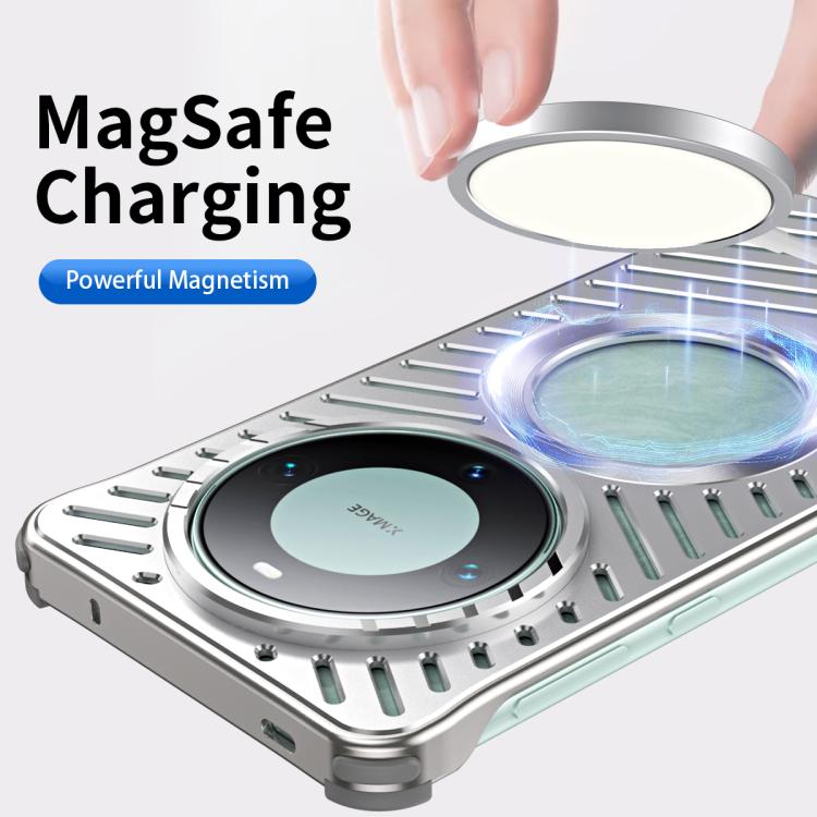 For Huawei Mate 60 Pro Cooling MagSafe Magnetic Metal Phone Case