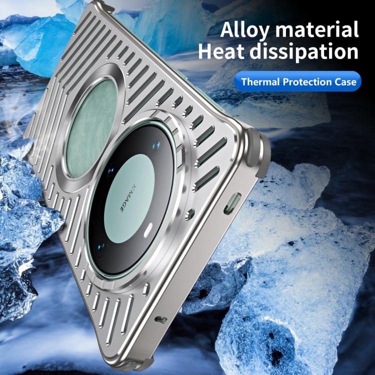 For Huawei Mate 60 Cooling MagSafe Magnetic Metal Phone Case