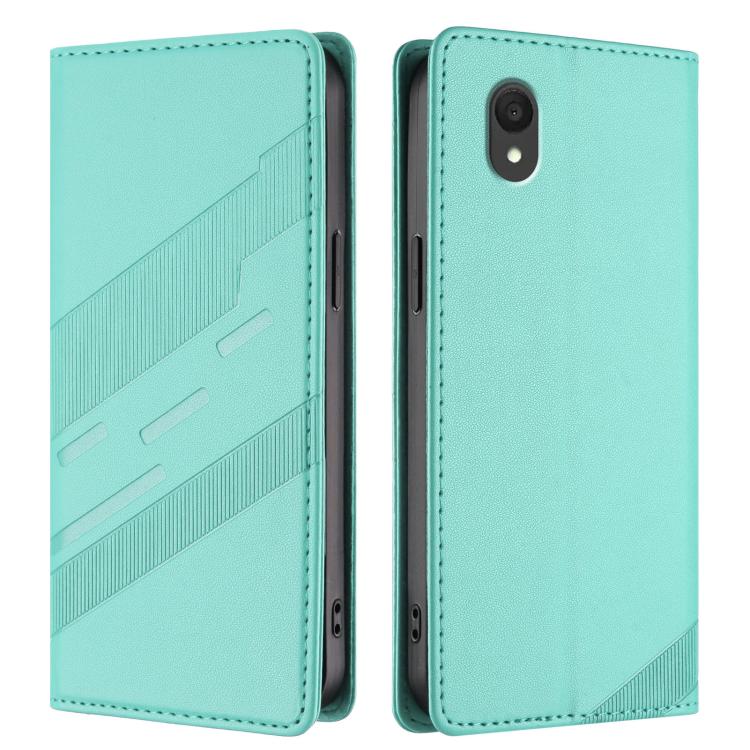 For TCL 201 Embossed Multi-functional Wallet Retro Leather Phone Case