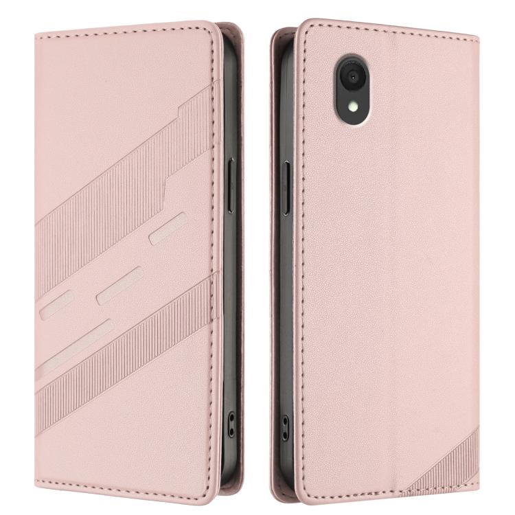 For TCL 201 Embossed Multi-functional Wallet Retro Leather Phone Case