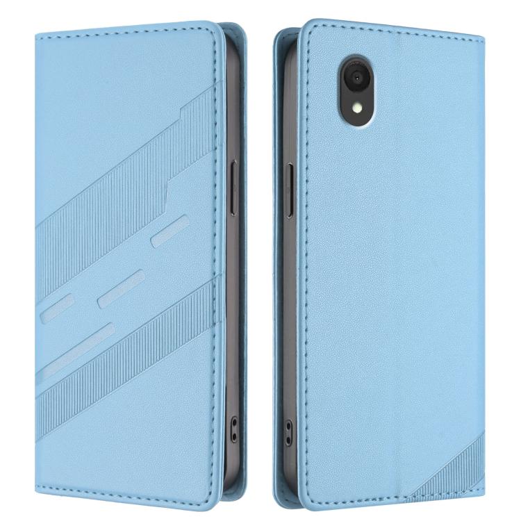 For TCL 201 Embossed Multi-functional Wallet Retro Leather Phone Case