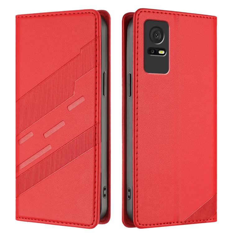 For TCL 408 / 406 / 405 Embossed Multi-functional Wallet Retro Leather Phone Case
