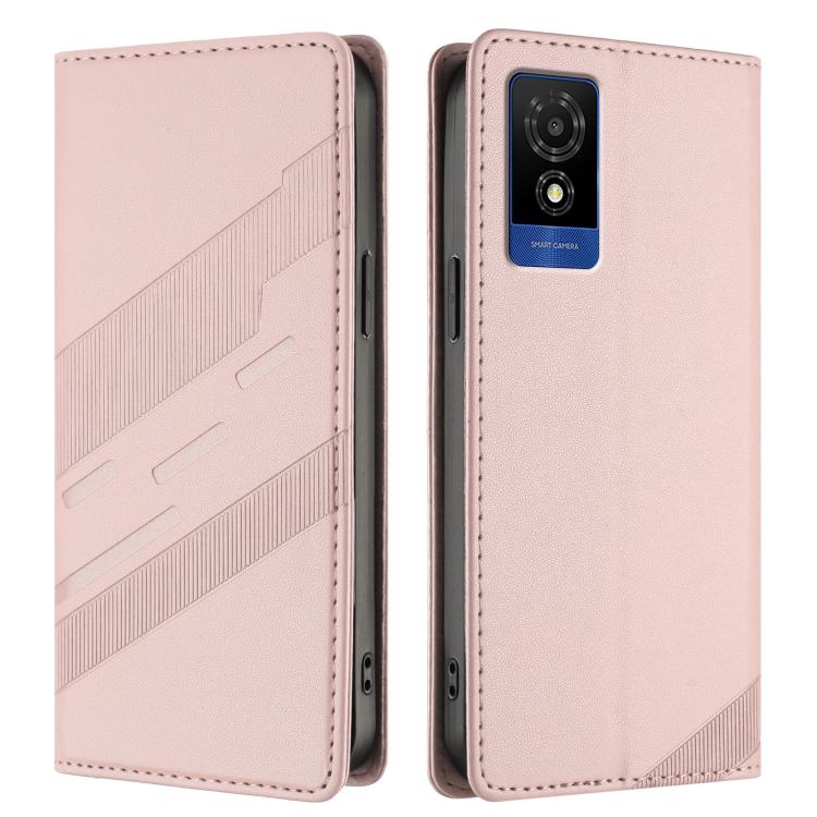 For TCL 501 / T433D Embossed Multi-functional Wallet Retro Leather Phone Case