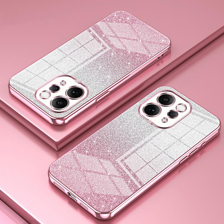 For vivo S50 Gradient Glitter Powder Electroplated Phone Case