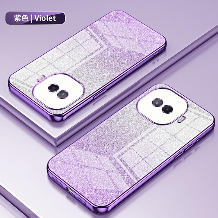 For vivo iQOO Z11 Turbo Gradient Glitter Powder Electroplated Phone Case