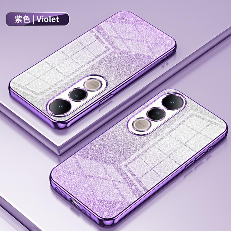 For vivo V50 Lite 5G / 4G Gradient Glitter Powder Electroplated Phone Case
