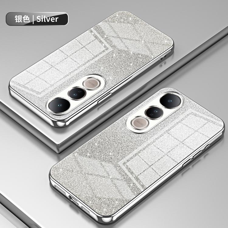 For vivo V50 Lite 5G / 4G Gradient Glitter Powder Electroplated Phone Case