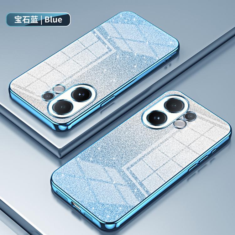 For vivo V60 5G Gradient Glitter Powder Electroplated Phone Case