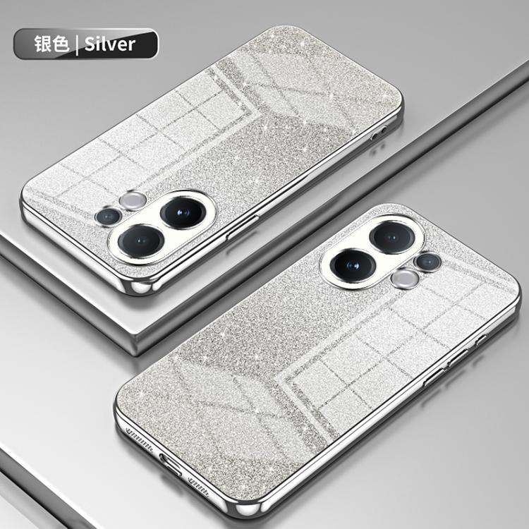 For vivo V60 5G Gradient Glitter Powder Electroplated Phone Case