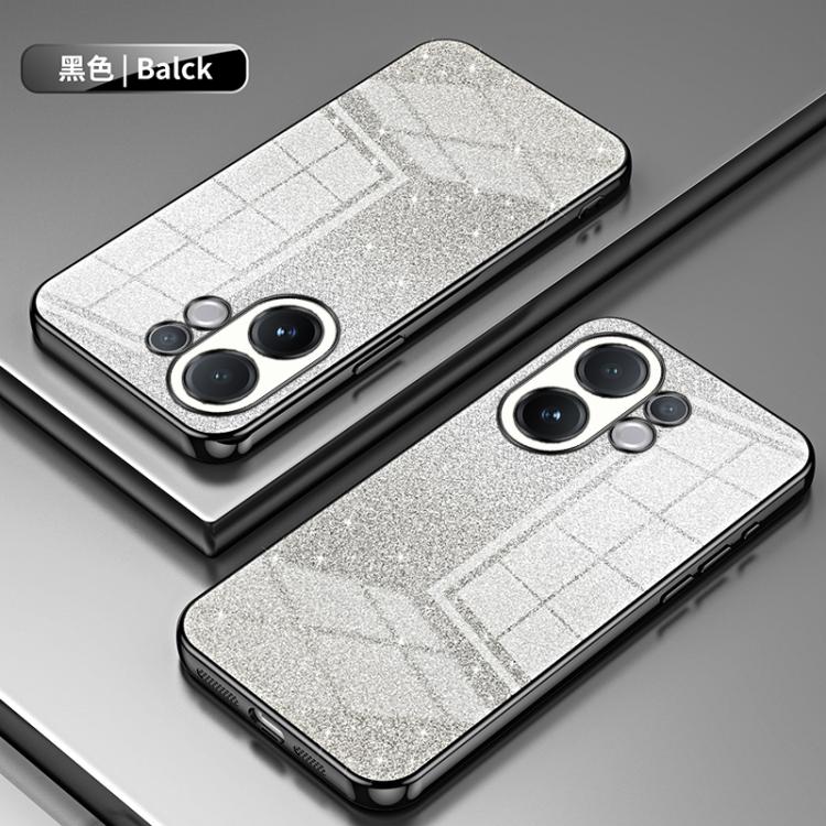 For vivo V60 5G Gradient Glitter Powder Electroplated Phone Case