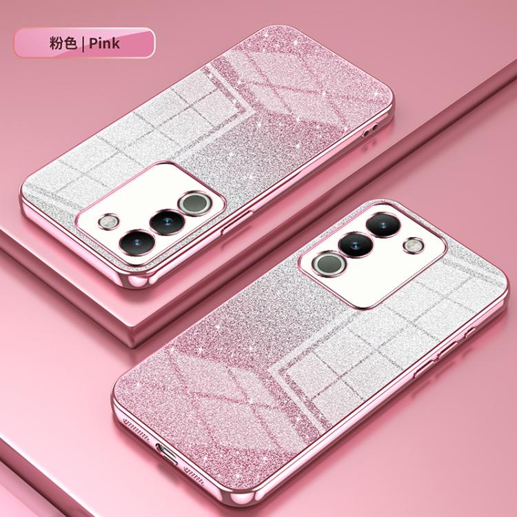 For vivo Y400 5G Gradient Glitter Powder Electroplated Phone Case